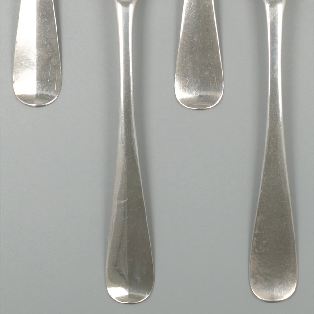 H. van Assen, Leeuwarden 1848/49 - Dinerlepels - Spoon (6) - .833 silver #1.2