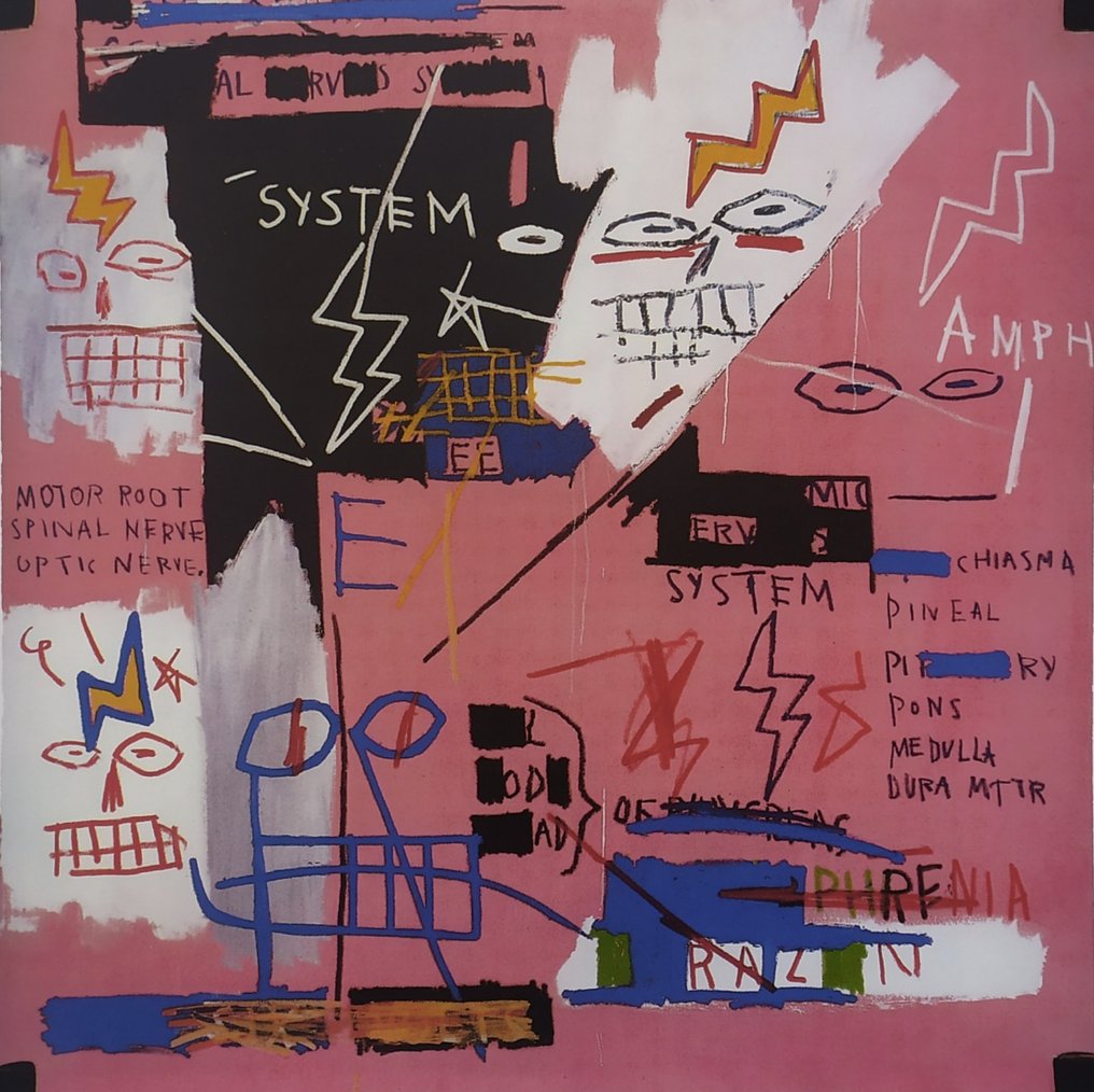 Jean-Michel Basquiat (after) - "Six Fifty, 1982" - (59x60cm) #1.1
