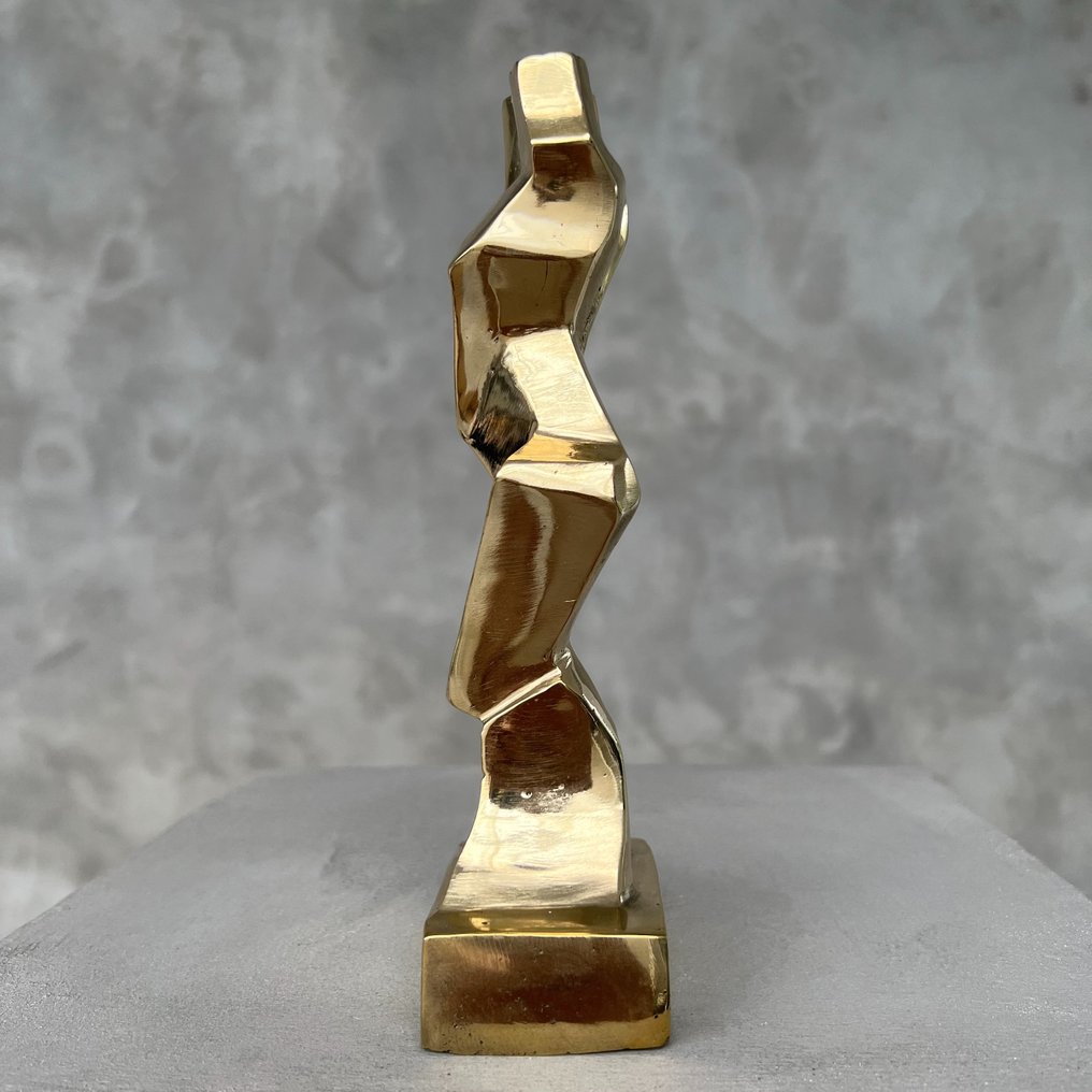 Skulptur, NO RESERVE PRICE - Sculpture Cubist Lady - Bronze - 21 cm - Bronse #4.3