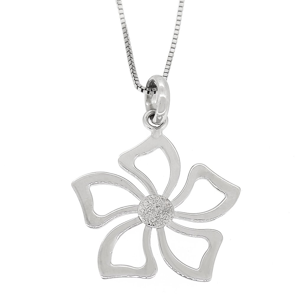 Necklace with pendant - 18 kt. White gold #2.1