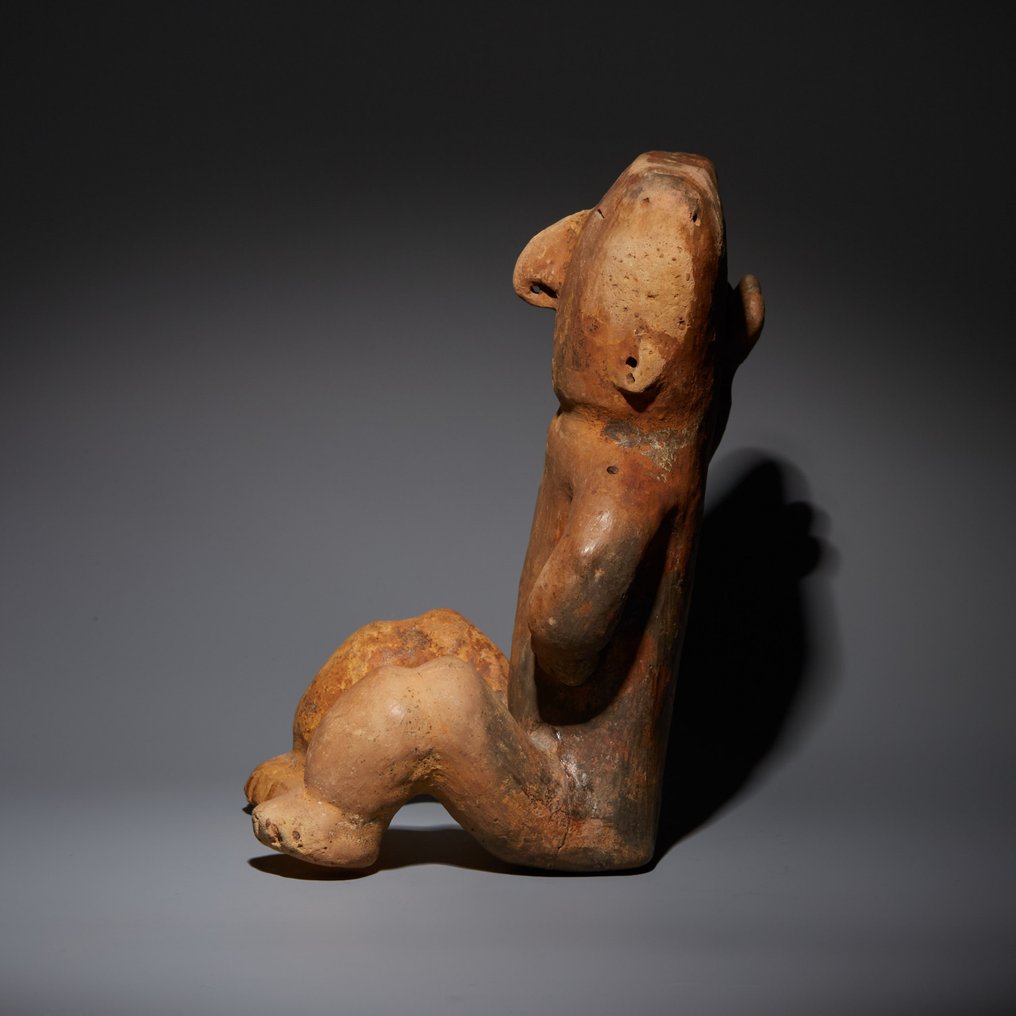 Quimbaya，哥伦比亚 Terracotta 拟人化人物。公元400-700年。高25厘米。持有西班牙进口许可证。 #4.3