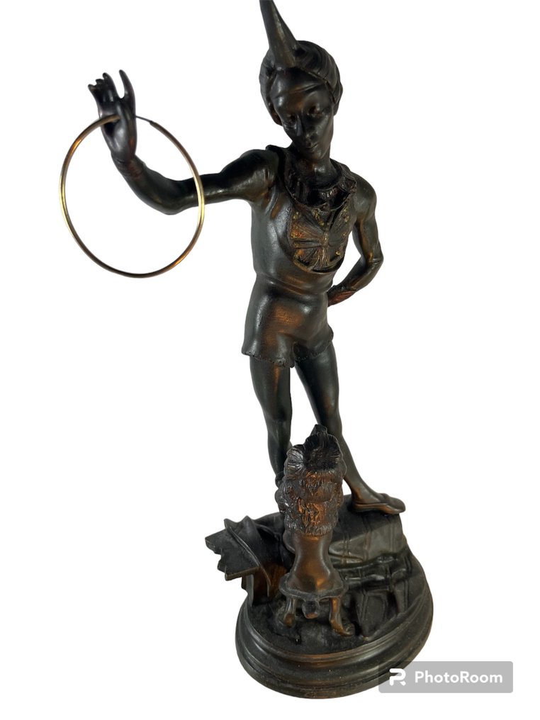 Alfred Barye (1839 – 1882) - Sculpture, Dresseur de chien - 34 cm - Bronze (patiné) #1.2