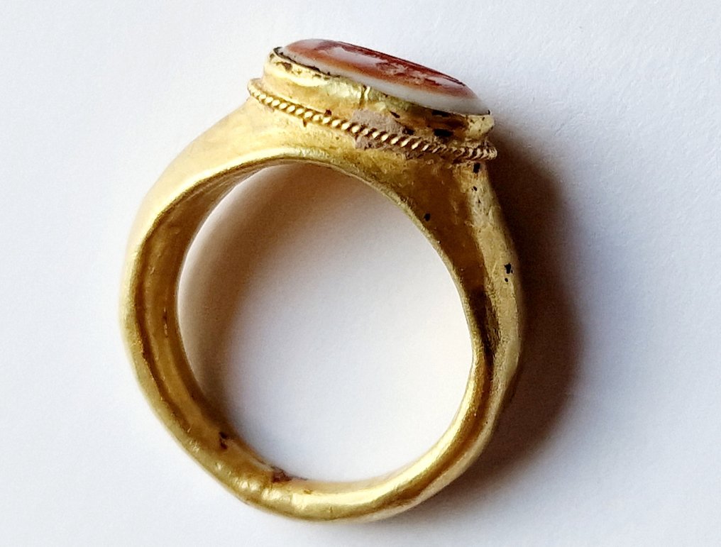 萨珊王朝 金 戒指 | XRF 与伊朗王室 - 19 mm #2.1