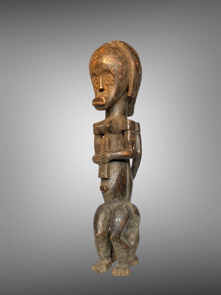Sculptura Janus - 60cm - Colți - Gabon #1.1