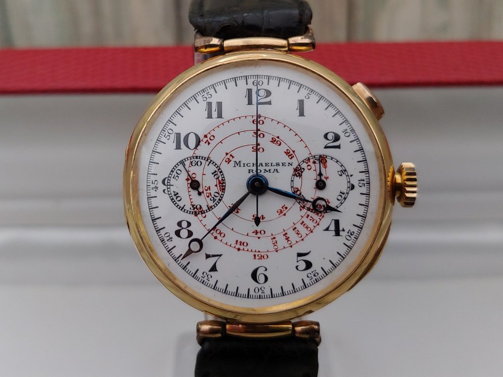 Michaelsen Roma - Universal Watch - Chronograph Monopusher 18kt gold - 495356 - Men - 1901-1949 #1.1