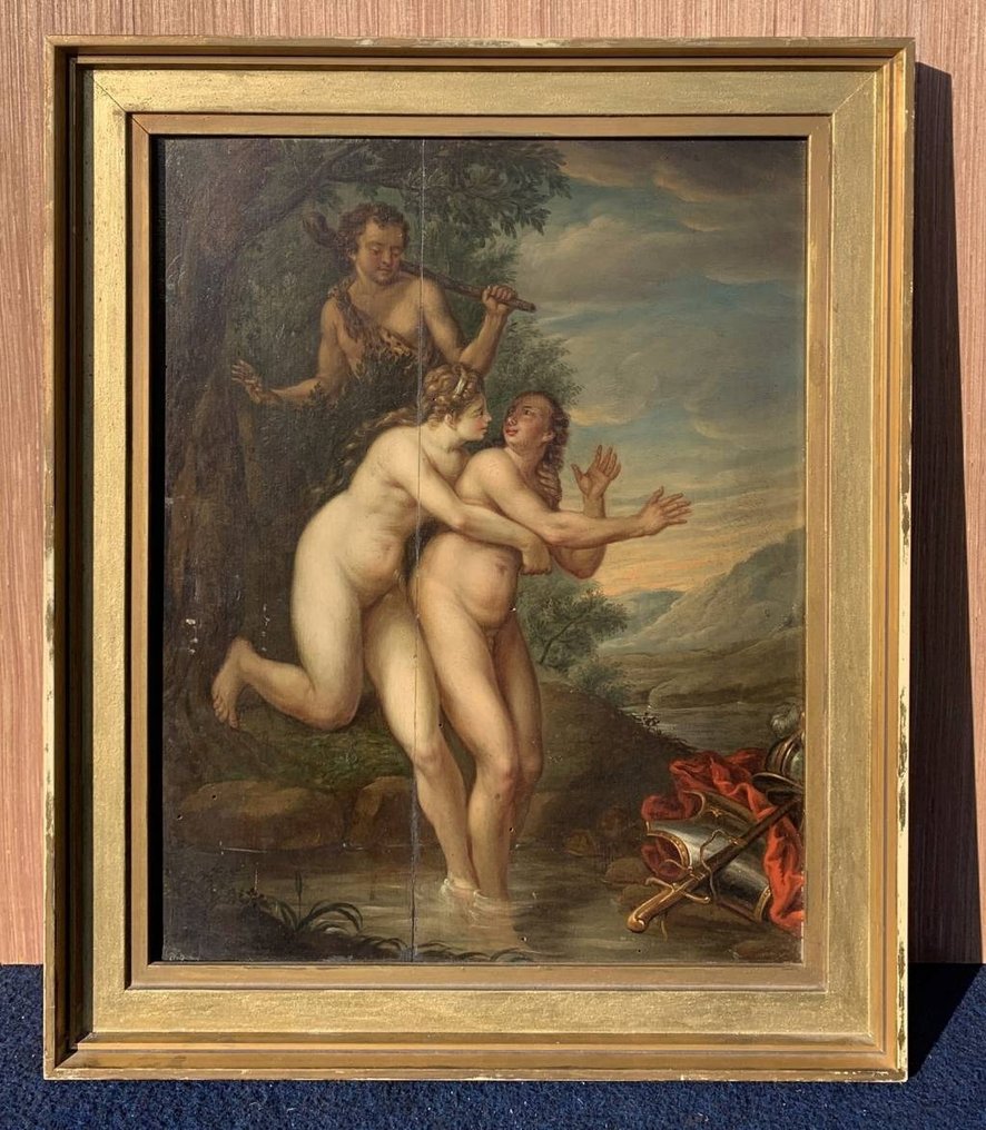 Italian painter (XVIII) - The fusion of Salmace and Hermaphroditus #2.1