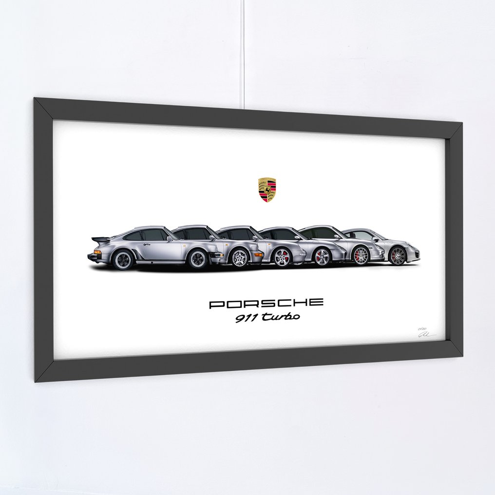 Porsche 911 Turbo Evolution - Fine Art Photography - Luxury Wooden Framed 80x40 cm - Limited Edition Nr 01 of 30 - Serial AA-112 #1.2
