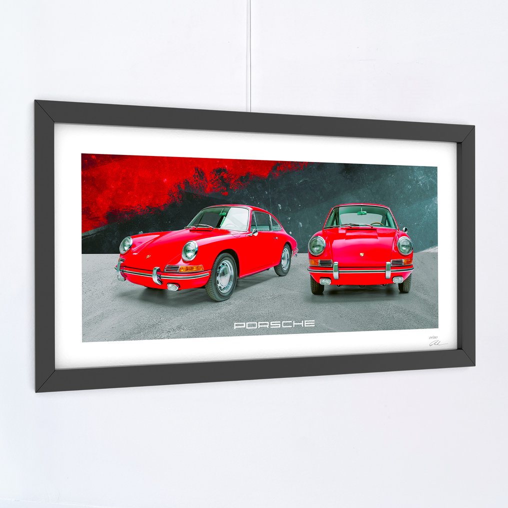 Porsche 912 1969 - Fine Art Photography - Luxury Wooden Framed 80x40 cm - Limited Edition Nr 01 of 30 - Serial AA-110 #1.2