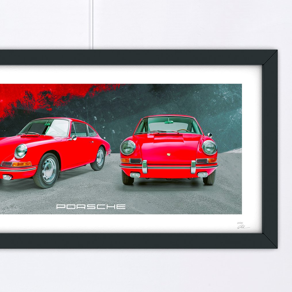Porsche 912 1969 - Fine Art Photography - Luxury Wooden Framed 80x40 cm - Limited Edition Nr 01 of 30 - Serial AA-110 #3.2