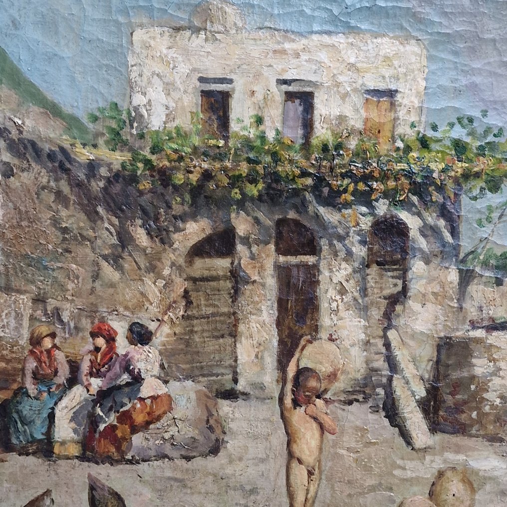 Giuseppe Giardiello (1877-1920) - Scena di vita a Capri #2.1