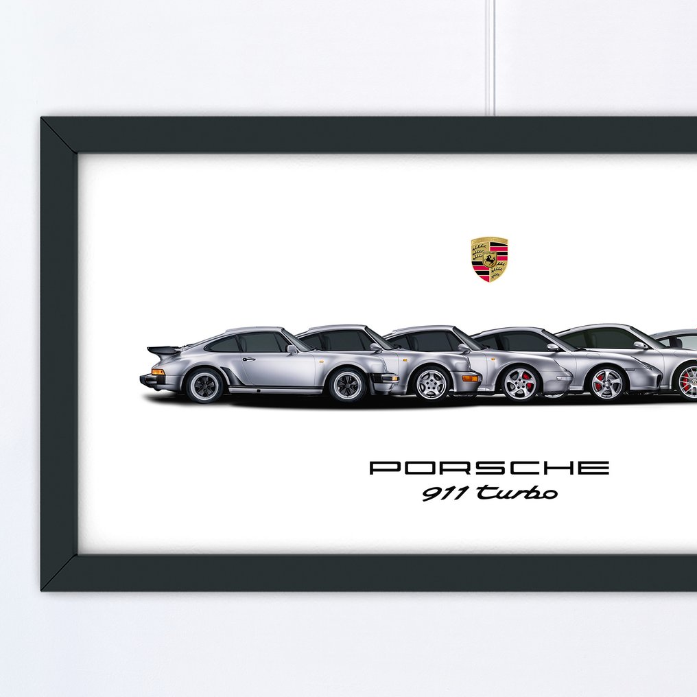 Porsche 911 Turbo Evolution - Fine Art Photography - Luxury Wooden Framed 80x40 cm - Limited Edition Nr 01 of 30 - Serial AA-112 #3.1