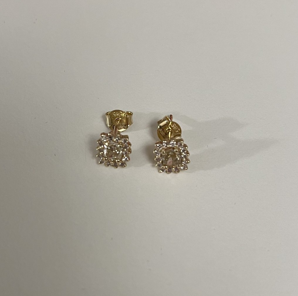 Ohrringe - 14 kt Gelbgold -  0.85 tw. Diamant  (Natürlich) - Diamant  #3.1