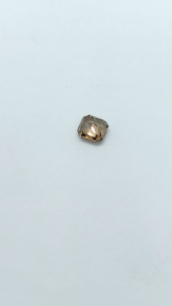 1 pcs Diamant - 0.74 ct - Smaragd - Brown - svagt brun rosaorange - SI2 #1.2