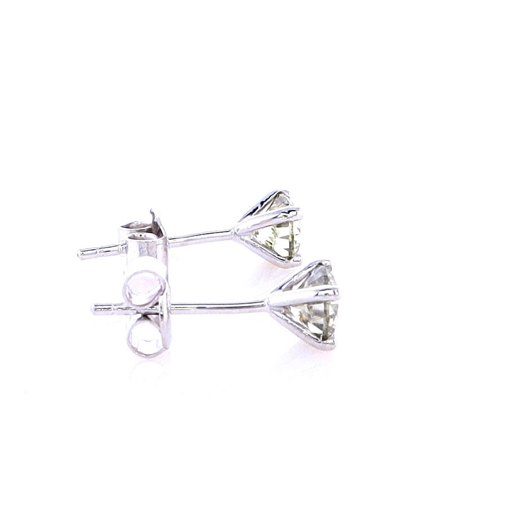 Boucles d'oreilles Or blanc -  1.01ct. tw. Diamant  (Naturelle) #1.2
