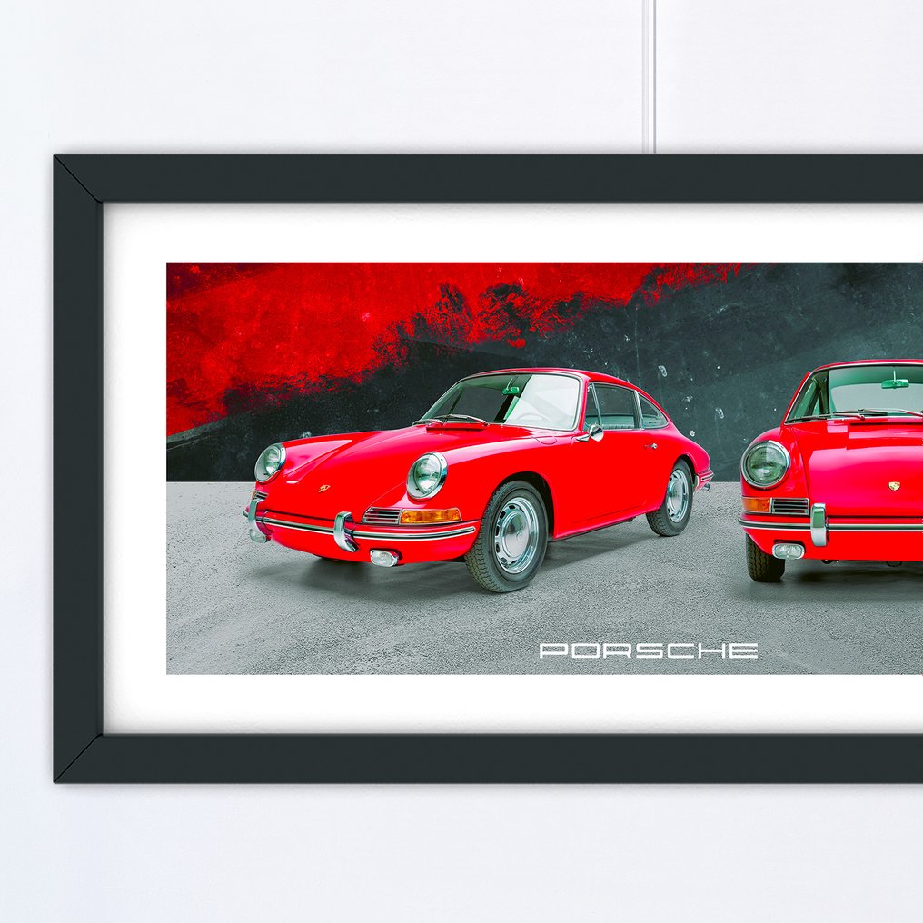 Porsche 912 1969 - Fine Art Photography - Luxury Wooden Framed 80x40 cm - Limited Edition Nr 01 of 30 - Serial AA-110 #3.1