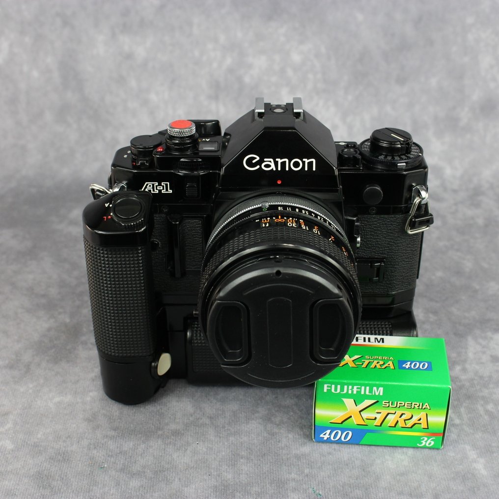 Canon A1 + Winder + FD 50mm 1:1.4s.s.c. + Film Analogt kamera #1.2