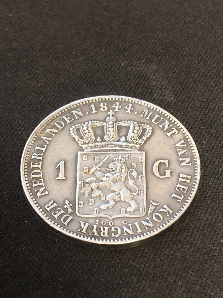 Nederland. Willem II (1840-1849). 1 Gulden 1844 #1.2