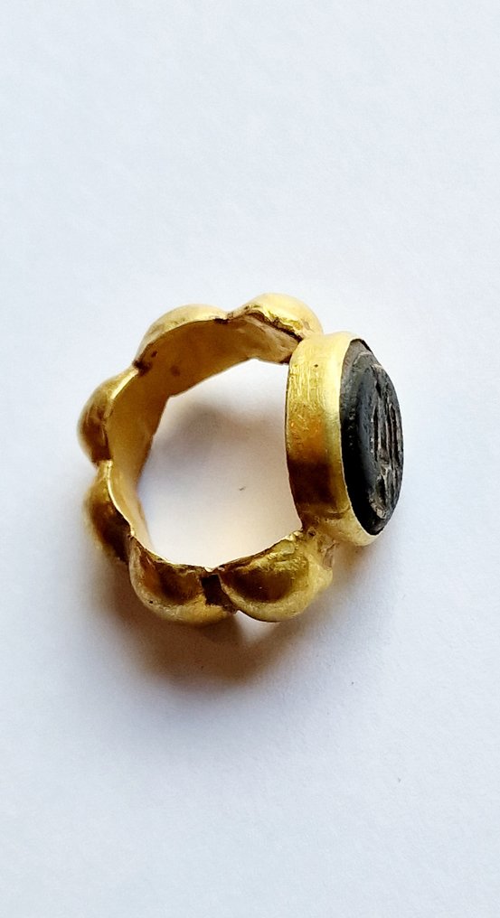 Μεσοποταμιακή Χρυσός Δαχτυλίδι | XRF & Ιρανική Βασιλική Οικογένεια - 20 mm #2.1