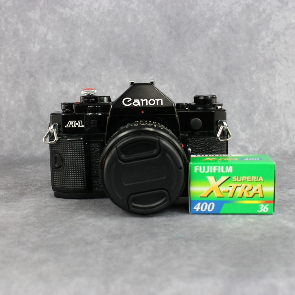 Canon A1 + Winder + FD 50mm 1:1.4s.s.c. + Film Cameră analogică #1.2