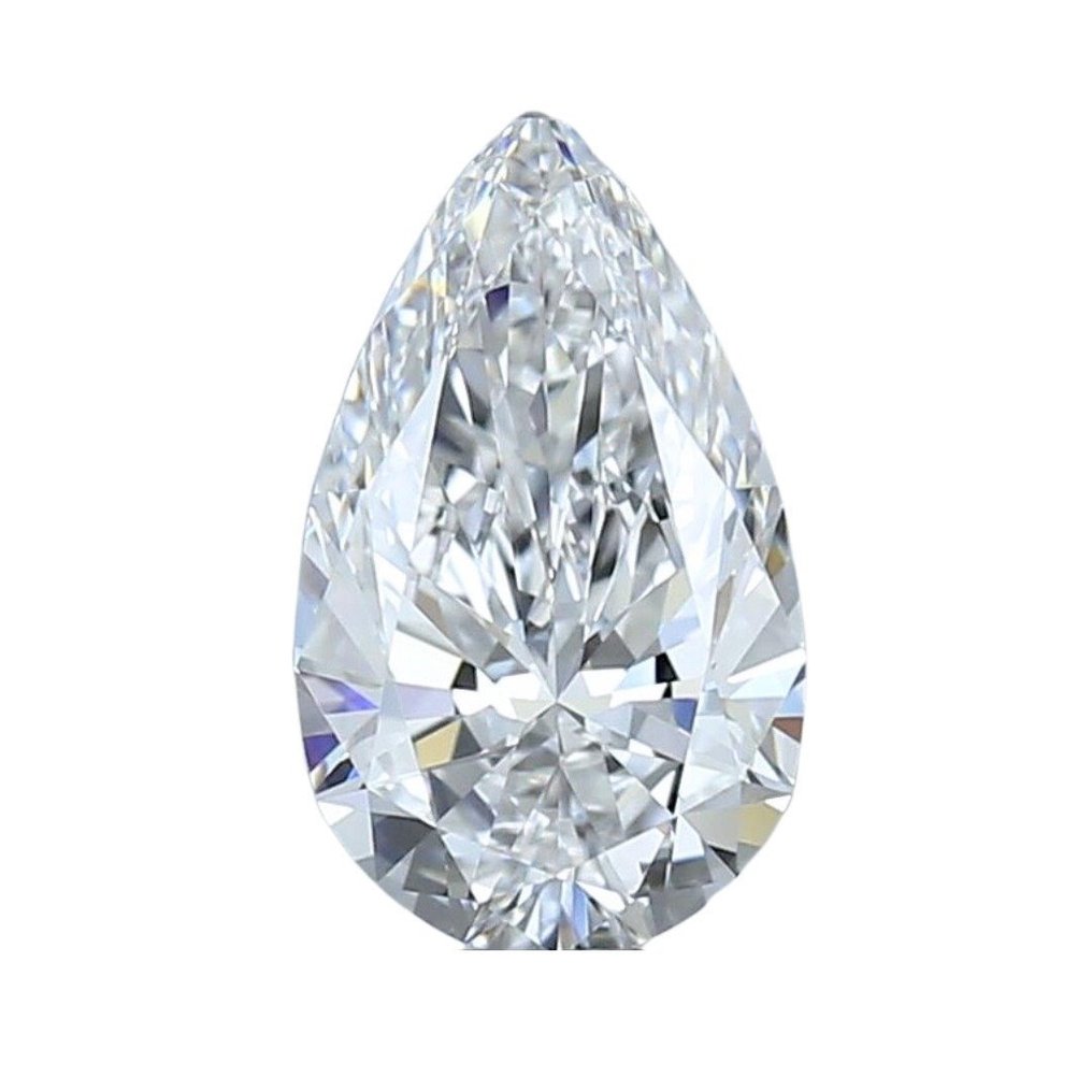 1 pcs Diamant - 0.51 ct - Briljant, Peer - D (kleurloos) - IF (intern zuiver) #1.1