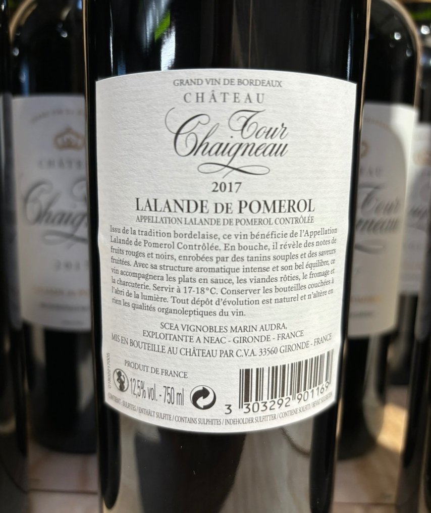 2017 Château Tour Chaigneau - Lalande-de-Pomerol - 12 瓶 (0.75L) #3.2