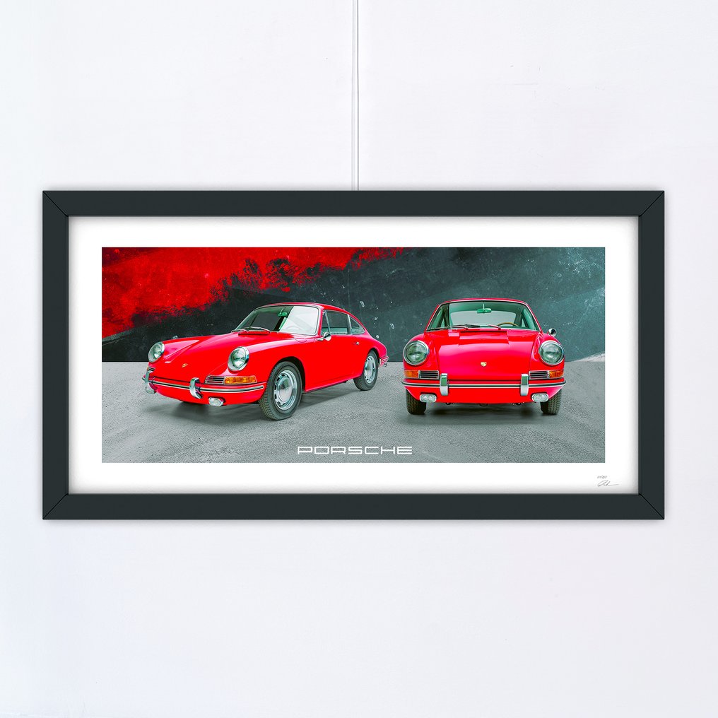 Porsche 912 1969 - Fine Art Photography - Luxury Wooden Framed 80x40 cm - Limited Edition Nr 01 of 30 - Serial AA-110 #1.1