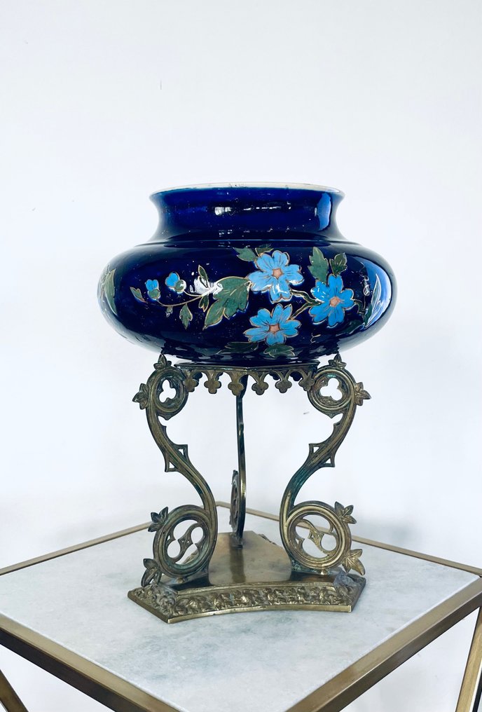 Keller & Guérin Luneville - Vase (2)  - Bronse, Steingods #1.1
