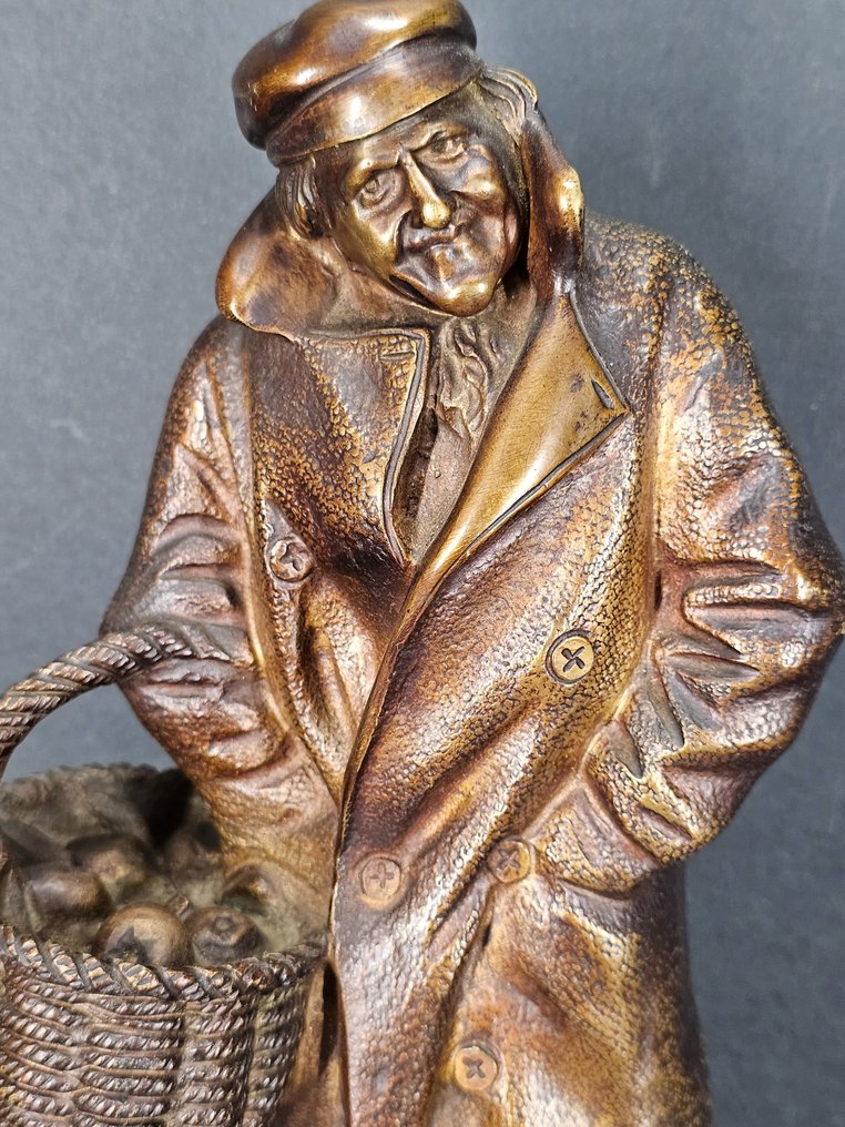 Pierre Sécarel (XX) - Sculpture, Le retour du marché - 29 cm - Bronze #2.1