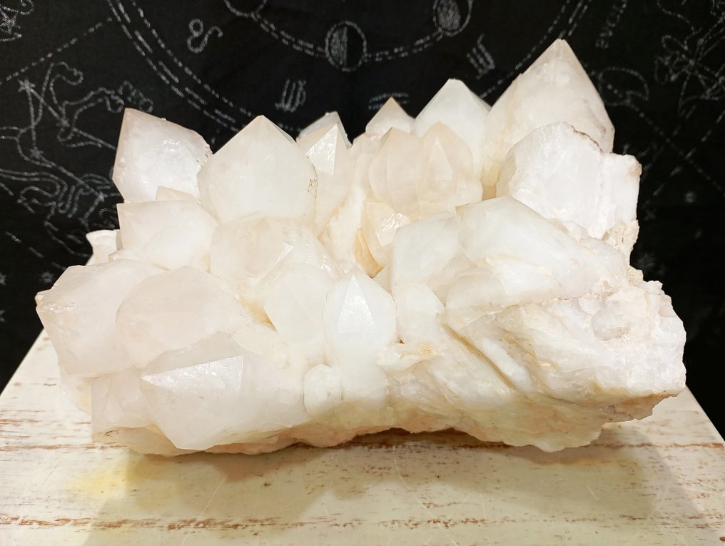 Milky quartz 晶洞 - 高度: 14 cm - 闊度: 22 cm- 4481 g - (1) #1.1