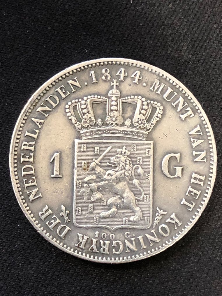 Niederlande. Willem II (1840-1849). 1 Gulden 1844 #1.1