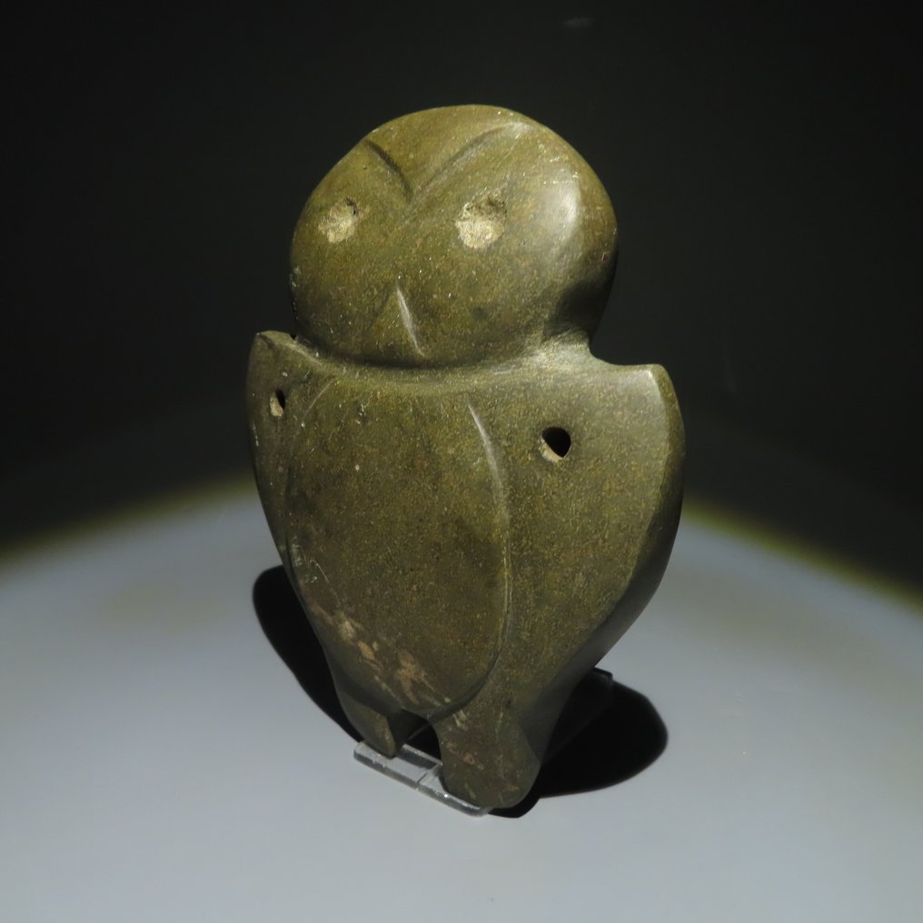 智利马普切 石头 Chelkura。公元 1200 - 1500 年。长 17 厘米。拥有西班牙进口许可证。 #1.2