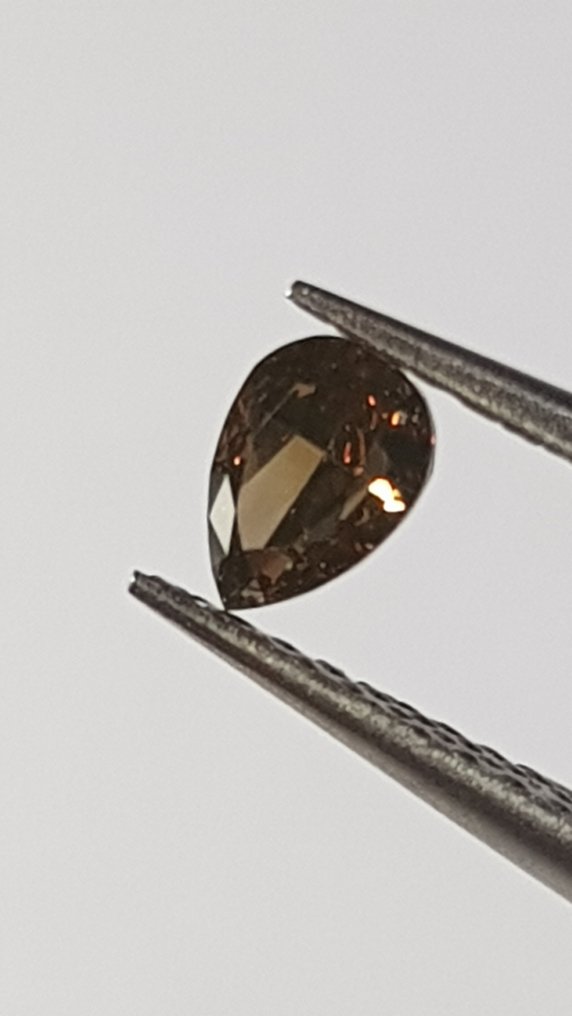Ingen mindstepris - 1 pcs Diamant  (Naturfarvet)  - 0.30 ct - Pære - VS2 - HRD Antwerpen #1.1