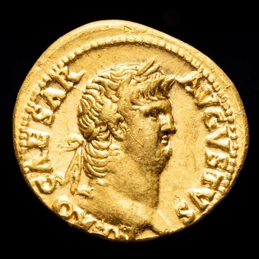 Impreiu Roman. Nero (AD 54-68). Aureus from Rome mint 64-65 A.D. - IVPPITER CVSTOS, Jupiter holding thunderbolt and scepter. #1.1