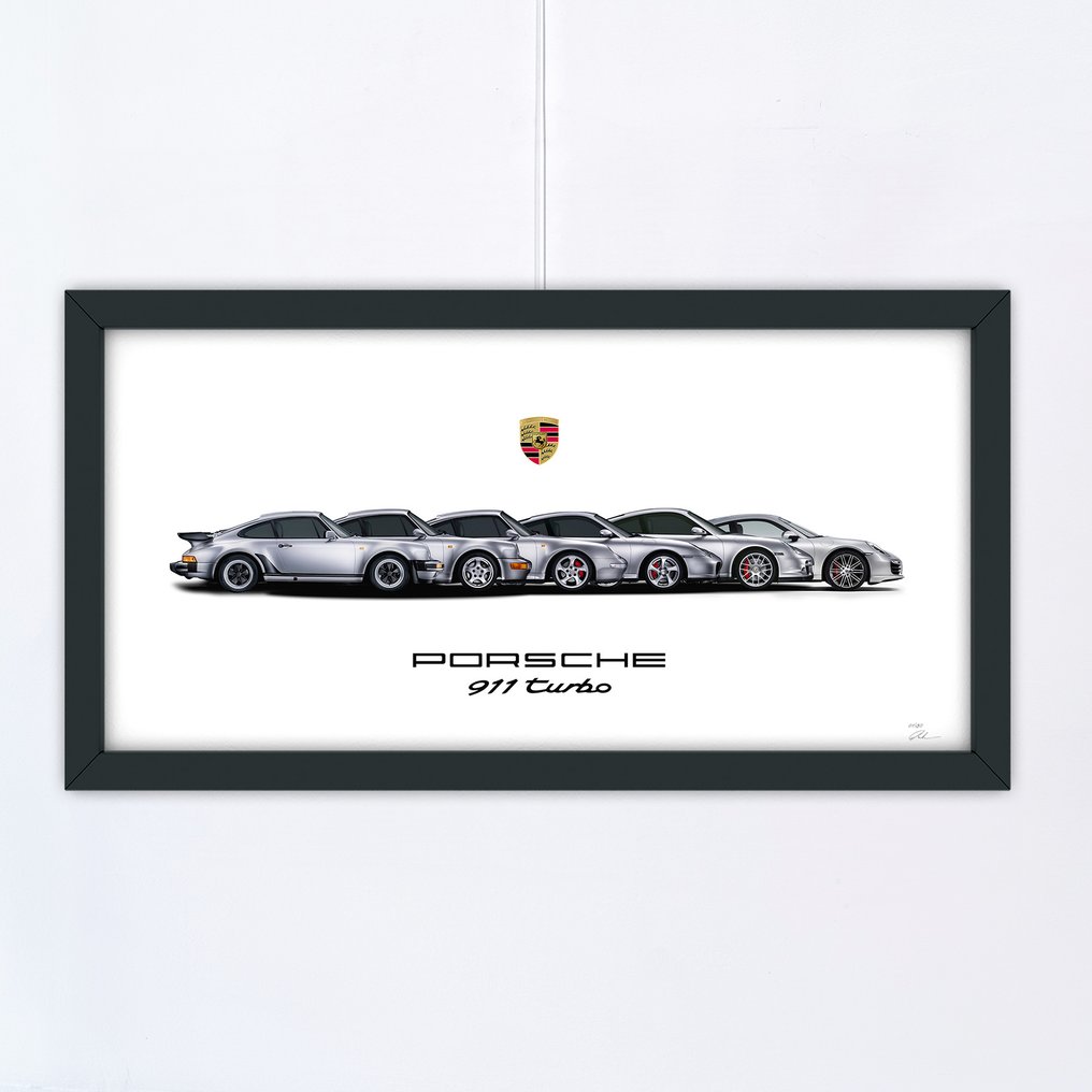 Porsche 911 Turbo Evolution - Fine Art Photography - Luxury Wooden Framed 80x40 cm - Limited Edition Nr 01 of 30 - Serial AA-112 #1.1