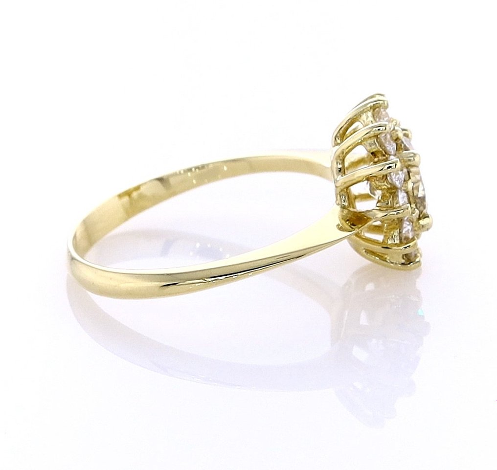 Ring - 14 karaat Geel goud -  0.94 tw. Diamant  (Natuurlijk) - Diamant #1.2