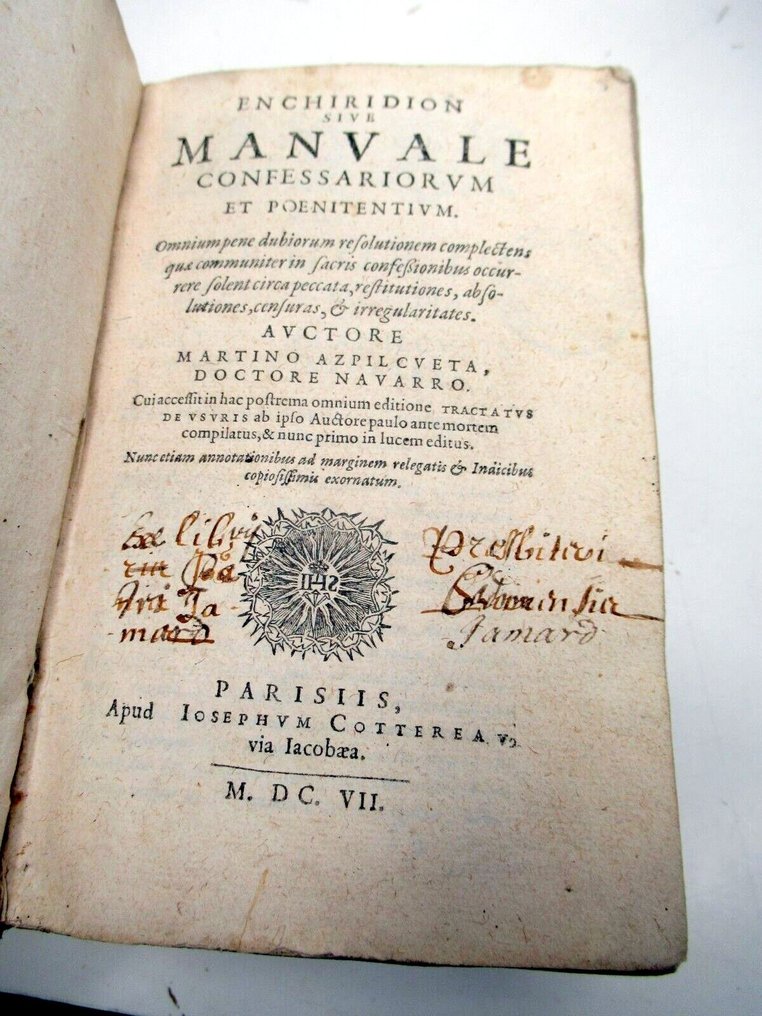 Martin d'Azpilcueta - Manuale Confessionarum et Poenitentium - 1609 #1.1