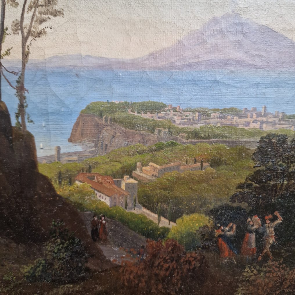 Scuola napoletana (XIX) - Veduta di Napoli #4.3