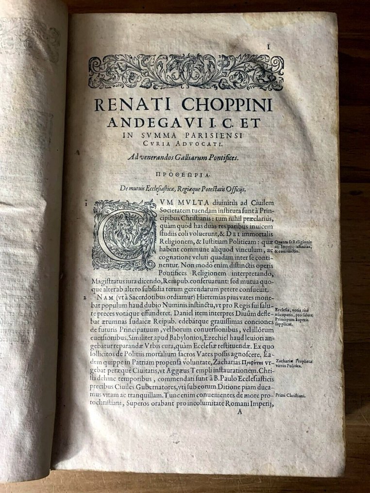 Renatus Choppinus [René Choppin] - De Sacra Politia Foresi Libri III - Monasticon Libri duo - 1609 #2.2