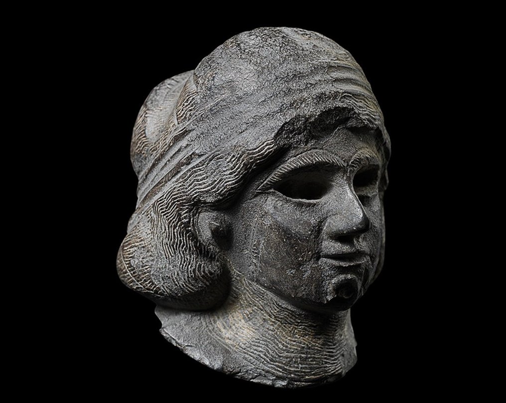 Mesopotamien Stein Bedeutender mesopotamischer Kopf. Veröffentlicht. Ex. Christie's, ex. Cahn, ex. TEFAF und mit #1.1