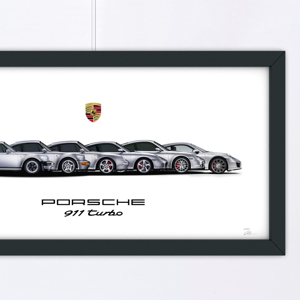 Porsche 911 Turbo Evolution - Fine Art Photography - Luxury Wooden Framed 80x40 cm - Limited Edition Nr 01 of 30 - Serial AA-112 #3.2
