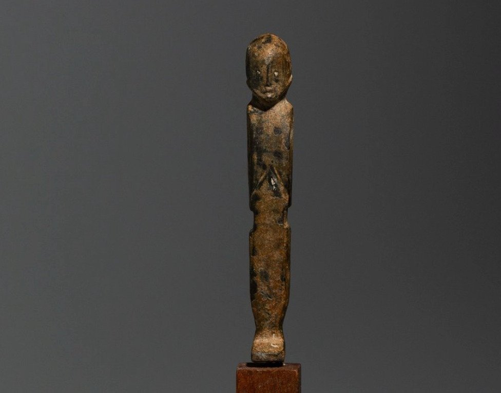 伊比利亚 黄铜色 男人的奉献。公元前4世纪-2世纪。 5.2 厘米高。西班牙出口许可证。 #1.1
