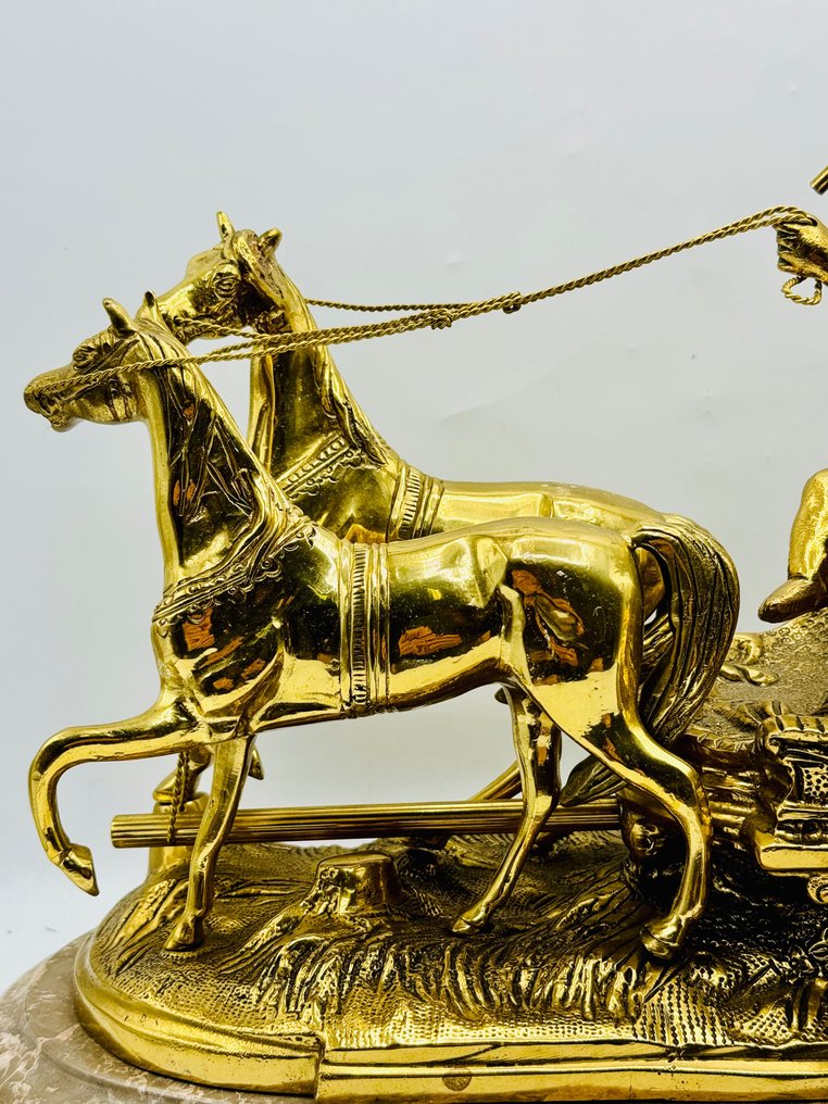 Carro mitologico Stile Barocco - Bronzo dorato - 1970-1980 #2.1