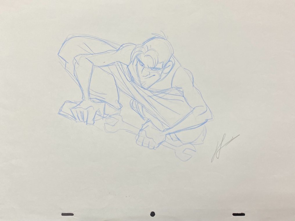 Titan A.E. (2000) - 1 Original animation drawing of Cale Tucker, signed by an animator - very rare! #3.1