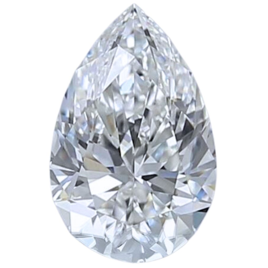 1 pcs Diamant - 1.00 ct - Brillant, Poire - E - IF (pas d'inclusions) #1.1