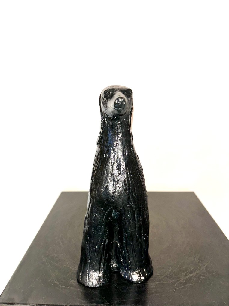 Abdoulaye Derme - Escultura, Levrier Afgan - 24 cm - Bronce Africano #2.1
