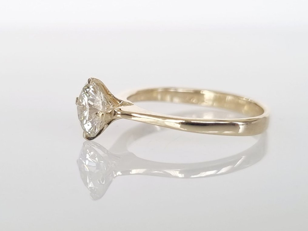 订婚戒指 - 14K包金 黄金 -  1.02ct. tw. 钻石  (天然) #2.2