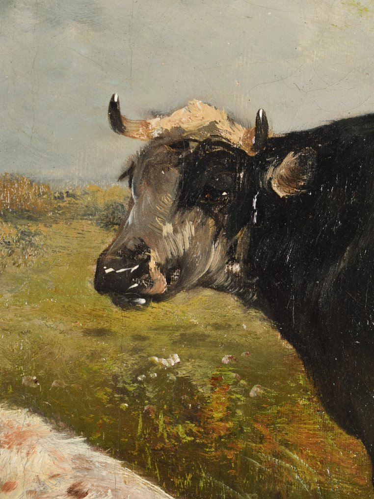 Henri Schouten (1857-1927) - Cows in a meadow #2.2