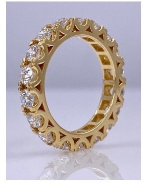 Pierścień wieczności - 18-karatowe Żółte złoto -  2.20ct. tw. Diament  (Naturalny) #2.2