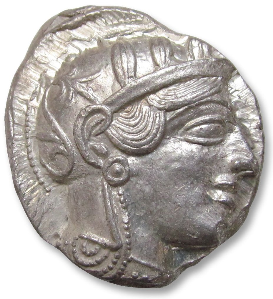 Attica, Athen. Tetradrachm 454-404 B.C. - great example of this iconic coin - struck on large oval shaped flan #1.1