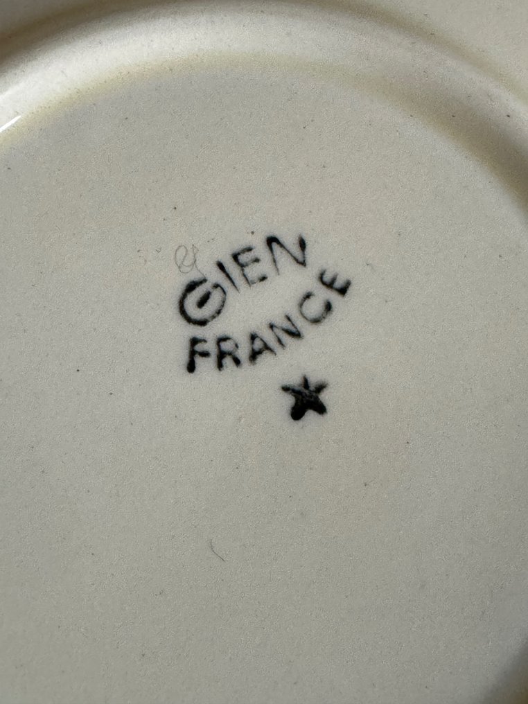 Gien - Serviciu de cafea și ceai (23) - Gien- Vaisselle ancienne - Vas ceramică crem #2.2